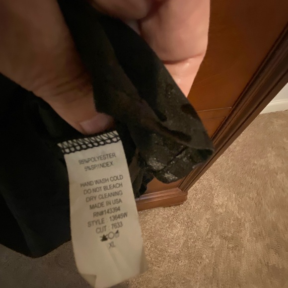 Cotton Bleu Black Jacquard Leopard Blouse | Size XL - Picture 2 of 6